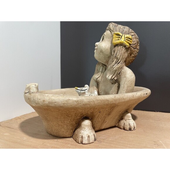 Vintage Shade Tree Creations GIRL IN BATH Vernon Collectable Statue 1988 #1187 - Picture 3 of 4